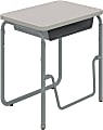 Safco® AlphaBetter 2.0 Height-Adjustable Sit/Stand 28"W Student Desk With Book Box And Pendulum Bar, Gray, 1224GR 1 thumbnail image