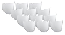 Jackson Safety F20 Polycarbonate Face Shields, Unbound, 15 1/2" x 8", Clear, Case Of 12 Shields