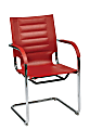 Ave Six Trinidad Guest Chair, Red/Silver