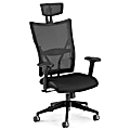 OFM Talisto Series Leather And Mesh High-Back Chair, Black