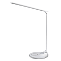 WorkPro™ LED USB Desk Lamp with Wireless Charger, 16-1/2"H, White/Silver