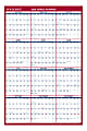 AT-A-GLANCE® 2-Sided Yearly Erasable Wall Calendar, With Marker, 24" x 36", Blue/Gray January To December 2020, PM2628