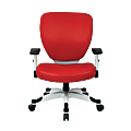 Office Star™ Space Seating Professional Deluxe Mesh Mid-Back Task Chair, Red/White 1 thumbnail image
