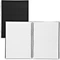 Sparco Twin - wire A4 Linen Notebook - A4 - 80 Pages - Twin Wirebound - 8 17/64" x 11 11/16" - Black Cover - Linen Cover - Soft Cover, Perforated, Easy Tear - 1Each