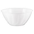 Amscan 2-Quart Plastic Bowls, 3-3/4" x 8-1/2", Frosty White, Set Of 8 Bowls