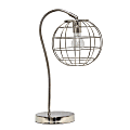 Lalia Home Arched Metal Cage Table Lamp, 20"H, Chrome