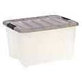 Iris® Stack & Pull™ Storage Box, 10 Gallon, Clear/Gray 1 thumbnail image
