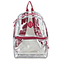 Eastsport Clear PVC Backpack, Red