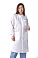 Medline Multilayer Lab Coats With Knit Cuffs, 3X, 10 Lab Coats Per Box, Case of 3 Boxes