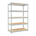 Hirsh® Industries 1500 Series Steel Shelving, 5 Shelves, 48"W, Gray
