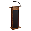 Oklahoma Sound® The Power Plus Lectern With Wireless Handheld Microphone, Medium Oak 1 thumbnail image