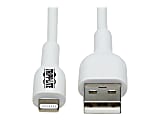 Tripp Lite Safe-IT USB-A to Lightning Sync/Charge Cable Antibacterial 1M - White