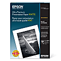 Epson® Ultra Premium Matte Presentation Paper, A3 (11.7" x 16.5"), 104 Brightness, 41 Lb, Pack Of 50 Sheets 1 thumbnail image