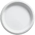 Amscan Round Paper Plates, Frosty White, 6-3/4”, 50 Plates Per Pack, Case Of 4 Packs
