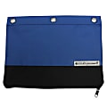 U Style 3-Ring Pencil Pouch With Microban® Antimicrobial Protection, 7 1/2" x 9 3/4", Blue/Black 1 thumbnail image