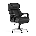 Flash Furniture Hercules Big & Tall Ergonomic LeatherSoft™ Faux Leather Office Chair With Height-Adjustable Headrest, Black/Gray 1 thumbnail image