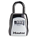 Master Lock Portable SafeSpace Key Storage Lock Box, 4-3/5" x 3-7/8", Black