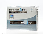 Protection Plus Overnight Protective Underwear, Medium, 28 - 40", White, Bag Of 16, Case Of 4 Bags
