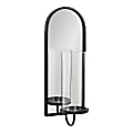 Uniek Kate And Laurel Ezerin Metal Wall Sconce Candle Holder, 16-1/2”H x 6”W x 5”D, Black 1 thumbnail image