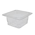 Cambro 1/6 Size Camwear Colander Food Pan, Clear 1 thumbnail image