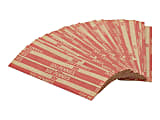 PAP-R Flat Coin Wrappers - Total $0.50 in 50 Coins of 1¢ Denomination - Heavy Duty - Paper - Red, 1000/Pack 1 thumbnail image