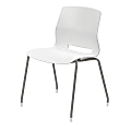 KFI Studios Imme Stack Chair, White/Silver