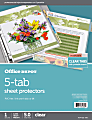 Office Depot® Brand Tabbed Sheet Protectors, 8-1/2" x 11", 5-Tab, Clear 1 thumbnail image