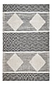 Anji Mountain Oboto Hand-Loomed Tribal Rug, 5' x 8', Black/White 1 thumbnail image