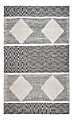 Anji Mountain Oboto Hand-Loomed Tribal Rug, 5' x 8', Black/White