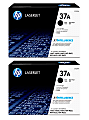 HP 37A Black Toner Cartridges, Pack Of 2, CF237A 1 thumbnail image