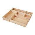 Martha Stewart Enzo 6-Piece Desk Drawer Organizer Set, 2"H x 15"W x 13"D, Light Natural