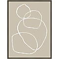 Amanti Art Going in Circles Beige by Teju Reval Wood Framed Wall Art Print, 41”H x 31”W, Gray