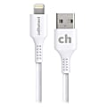 cellhelmet® Charge And Sync USB-A To Lightning® Round Cable, 10', White 1 thumbnail image