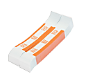 Coin-Tainer® Currency Straps, Orange, $50, Pack Of 1,000
