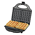 Commercial Chef 2-Waffle Electric Belgian Waffle Maker, 8-1/8”H x 3-3/4”W x 10”D, Black 1 thumbnail image