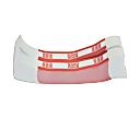 Currency Straps, Red, $500, Pack Of 1,000