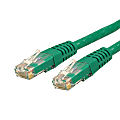 StarTech.com 12ft CAT6 Ethernet Cable - Green Molded Gigabit CAT 6 Wire - 100W PoE RJ45 UTP 650MHz - Category 6 Network Patch Cord UL/TIA - 12ft Green CAT6 up to 160ft - 650MHz - 100W PoE - 12 foot UL ETL verified