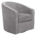 Office Star Danica Fabric Swivel Accent Chair, 31-1/4”H x 29-3/4”W x 31-1/4”D, Smoke