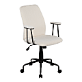 LumiSource Fredrick Ergonomic Sherpa High-Back Office Task Chair, White/Black