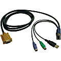 Eaton Tripp Lite Series 15ft USB/PS2 Cable Kit for KVM Switches B020-U08/U16 & B022-U16 15' - Keyboard/video/mouse (KVM) cable - P778015 1 thumbnail image