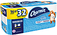 Charmin® Ultra Soft® 2-Ply Toilet Paper, 142 Sheets Per Roll, Pack Of 16 Rolls