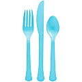 Amscan Boxed Heavyweight Cutlery Assortment, Caribbean Blue, 200 Utensils Per Pack, Case Of 2 Packs 1 thumbnail image