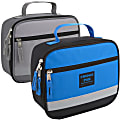 Trailmaker Lunch Boxes, 4" x 9" x 7-1/4", Gray/Blue, Pack Of 24 Boxes
