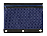 Office Depot® Brand 3-Ring Mesh Pencil Pouch, 8" x 10-1/4", Blue