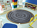 Joy Carpets® Feeling Natural™ Kids' Round Area Rug, 5-1/3' x 5-1/3', Slate