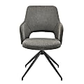 Eurostyle Darcie Side Chair With Arms, Charcoal/Black
