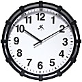 Infinity Instruments Skipper Wall Clock, 16"H x 16"W x 2"D, Black