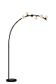 Adesso Ronan LED 6-Light Arc Floor Lamp With Smart Switch, 78”H, Matte White Opal Glass Shade/Black Base 1 thumbnail image