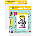 Post-it® Post it Super Sticky Mini Easel Pad - 1 Subject(s) - 20 Sheets - Stapled - Portable, Self-stick, Bleed Resistant, Sturdy Back, Buil - 0 1 thumbnail image