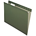 Pendaflex Recycled Hanging File folders with Infopocket - 8 1/2" x 11" - Kraft - Green - 100% Recycled - 25 / Box 1 thumbnail image